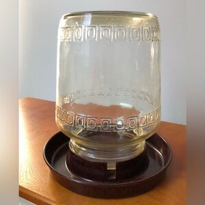 Vintage Antique 1940’s Farmhouse Chicken Glass Waterer